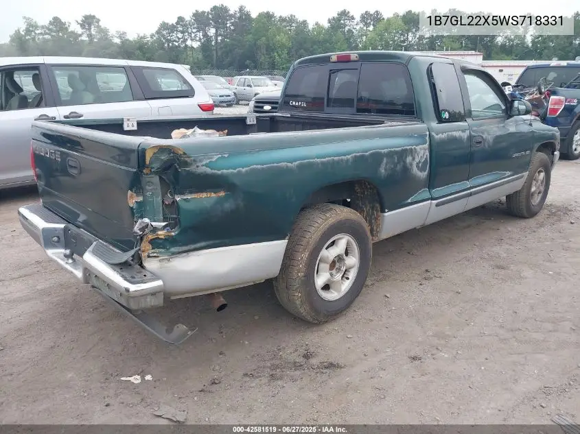 1998 Dodge Dakota Slt/Sport VIN: 1B7GL22X5WS718331 Lot: 42581519