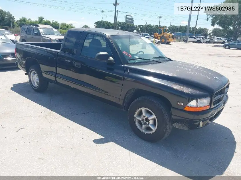 1998 Dodge Dakota Slt/Sport VIN: 1B7GL22Y1WS502985 Lot: 42600748