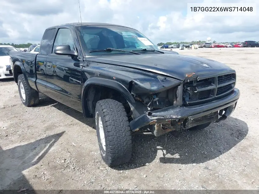 1998 Dodge Dakota Slt/Sport VIN: 1B7GG22X6WS714048 Lot: 42728244