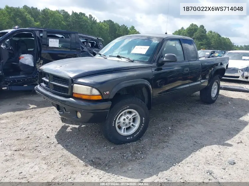 1998 Dodge Dakota Slt/Sport VIN: 1B7GG22X6WS714048 Lot: 42728244
