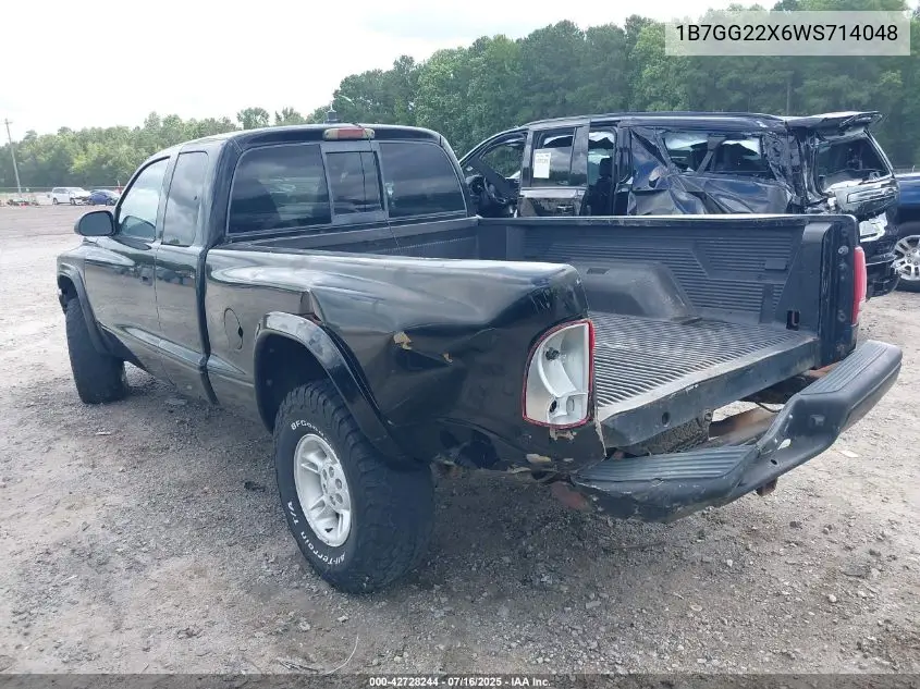 1998 Dodge Dakota Slt/Sport VIN: 1B7GG22X6WS714048 Lot: 42728244