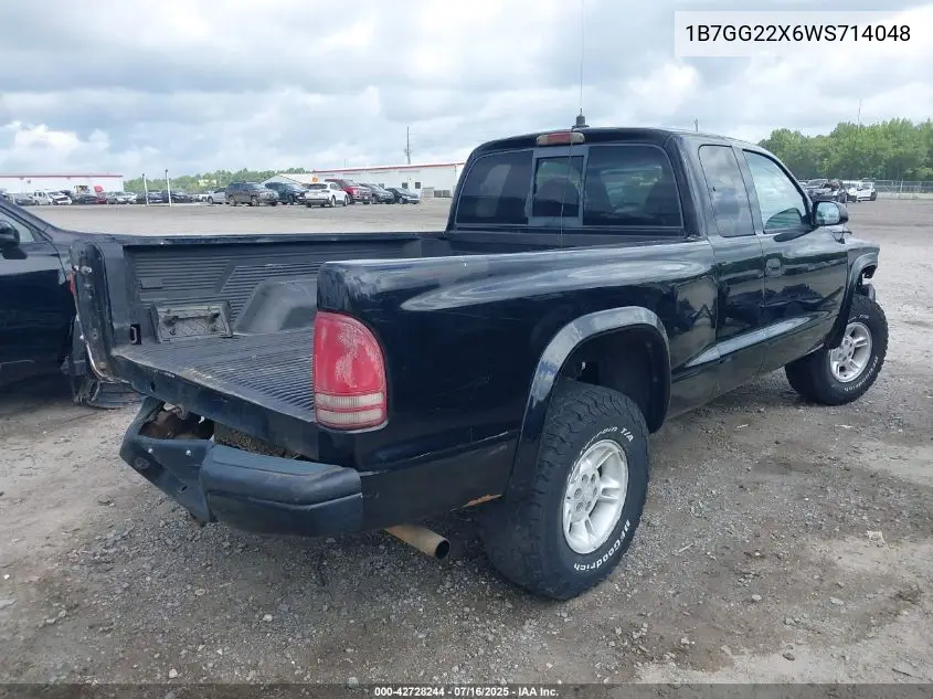 1998 Dodge Dakota Slt/Sport VIN: 1B7GG22X6WS714048 Lot: 42728244