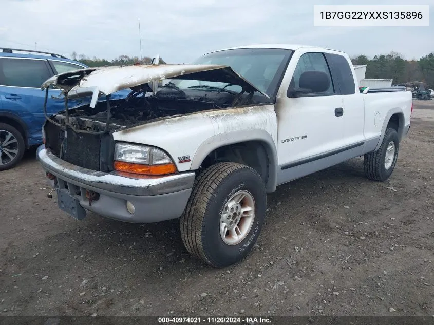 1999 Dodge Dakota Slt/Sport VIN: 1B7GG22YXXS135896 Lot: 40974021
