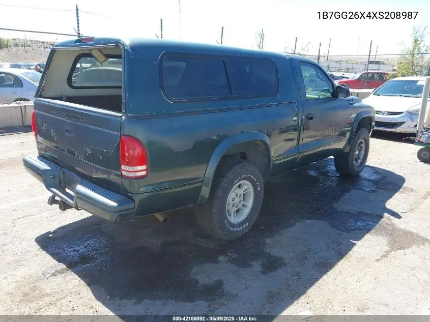 1999 Dodge Dakota Slt/Sport VIN: 1B7GG26X4XS208987 Lot: 42186092