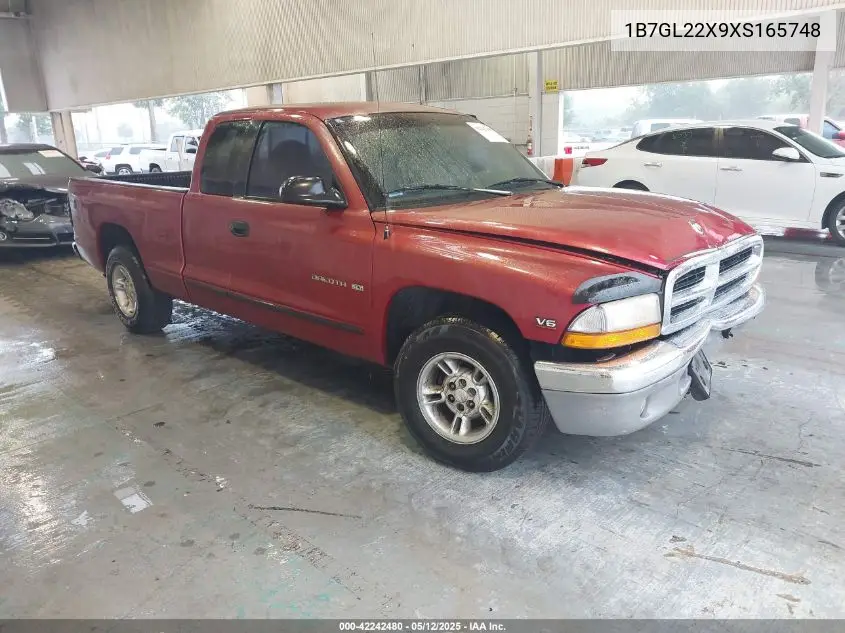 1999 Dodge Dakota Slt/Sport VIN: 1B7GL22X9XS165748 Lot: 42242480