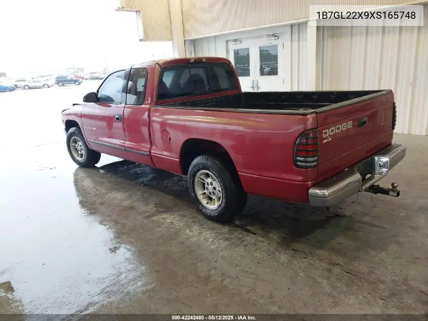 1999 Dodge Dakota Slt/Sport VIN: 1B7GL22X9XS165748 Lot: 42242480