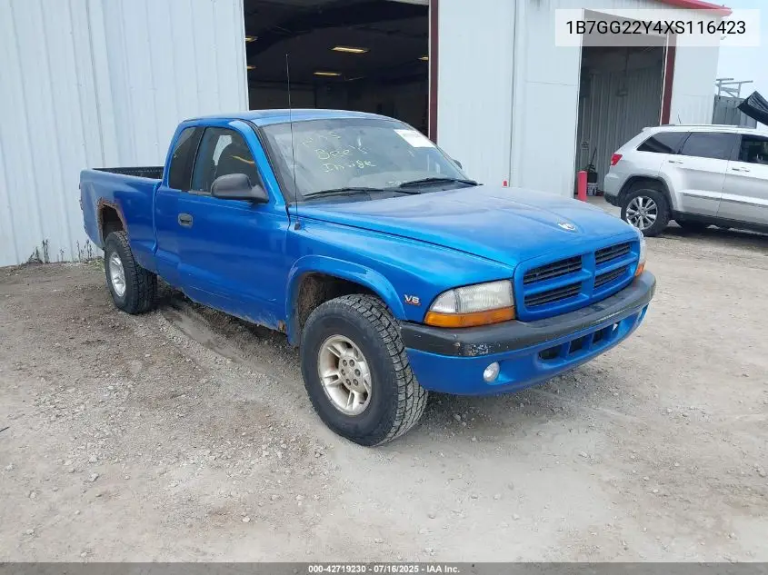 1999 Dodge Dakota Slt/Sport VIN: 1B7GG22Y4XS116423 Lot: 42719230