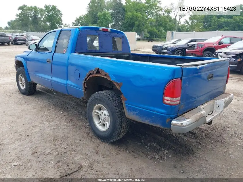 1999 Dodge Dakota Slt/Sport VIN: 1B7GG22Y4XS116423 Lot: 42719230