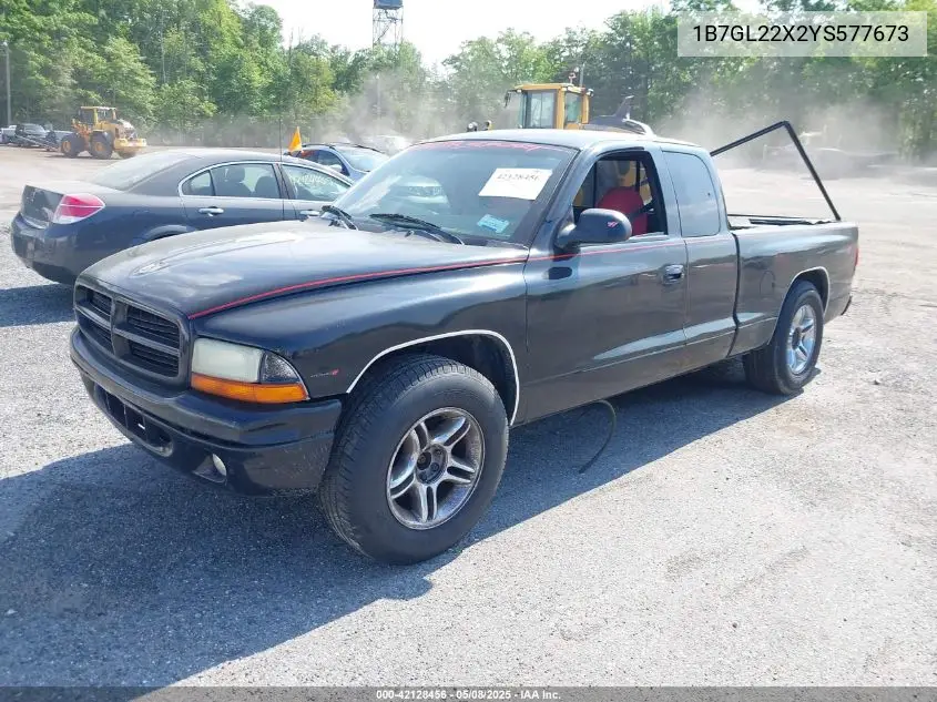 2000 Dodge Dakota Slt/Sport VIN: 1B7GL22X2YS577673 Lot: 42128456