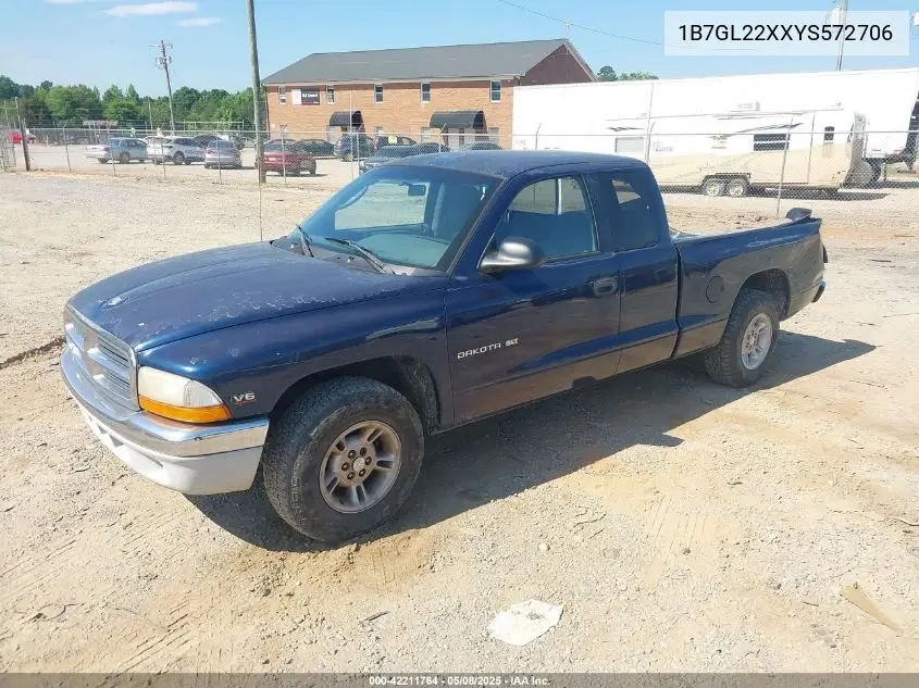 2000 Dodge Dakota Slt/Sport VIN: 1B7GL22XXYS572706 Lot: 42211764