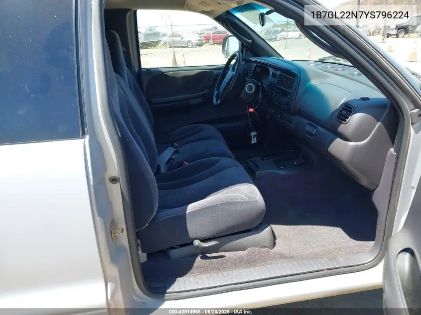 2000 Dodge Dakota Slt/Sport VIN: 1B7GL22N7YS796224 Lot: 42514966