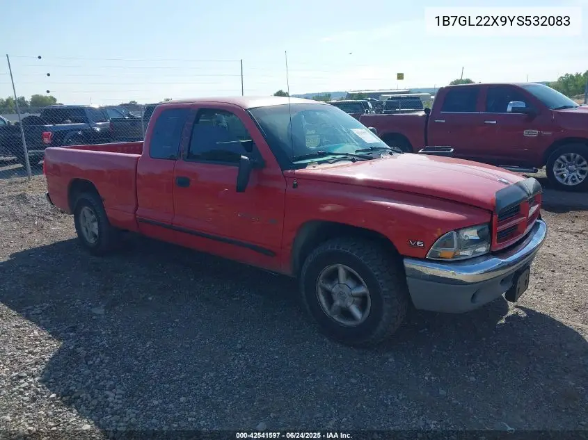 2000 Dodge Dakota Slt/Sport VIN: 1B7GL22X9YS532083 Lot: 42541597