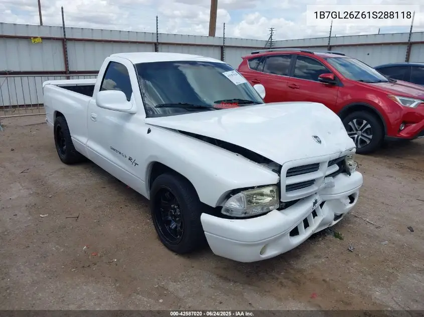 2001 Dodge Dakota Sport VIN: 1B7GL26Z61S288118 Lot: 42587020