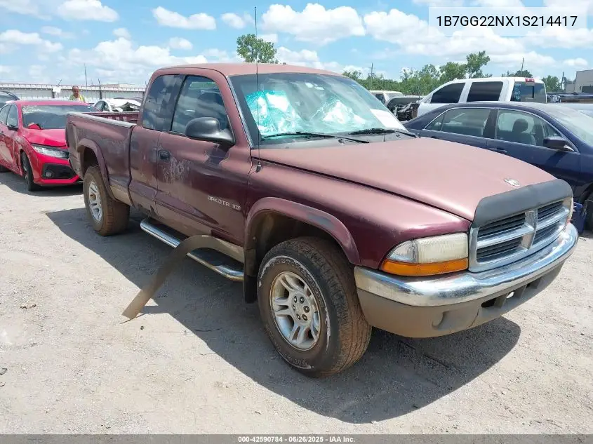 2001 Dodge Dakota Slt/Sport VIN: 1B7GG22NX1S214417 Lot: 42590784