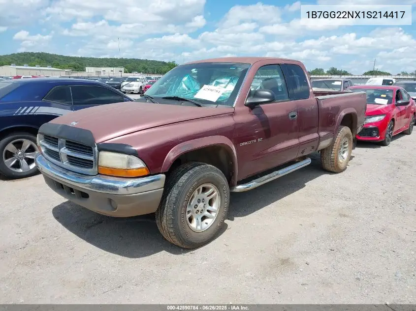 2001 Dodge Dakota Slt/Sport VIN: 1B7GG22NX1S214417 Lot: 42590784