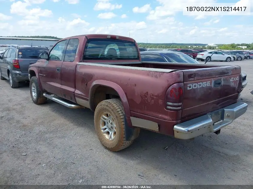 2001 Dodge Dakota Slt/Sport VIN: 1B7GG22NX1S214417 Lot: 42590784