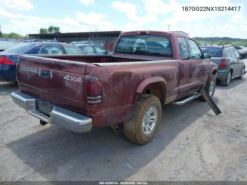2001 Dodge Dakota Slt/Sport VIN: 1B7GG22NX1S214417 Lot: 42590784