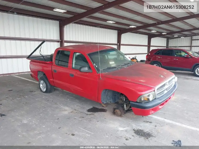2001 Dodge Dakota Slt/Sport VIN: 1B7HG2AN61S308252 Lot: 42592638