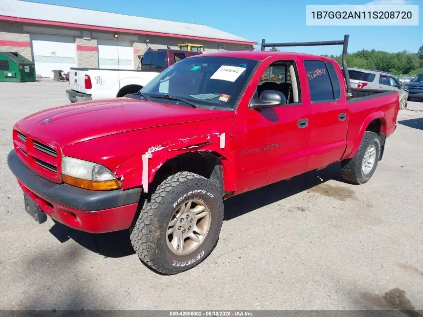 2001 Dodge Dakota Slt/Sport VIN: 1B7GG2AN11S208720 Lot: 42608802