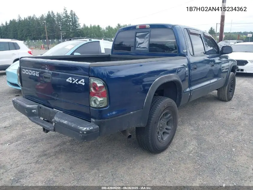 2001 Dodge Dakota Slt/Sport VIN: 1B7HG2AN41S234362 Lot: 42609255