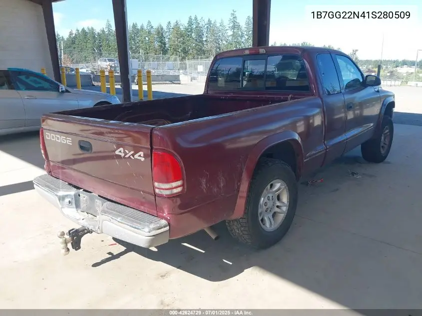 2001 Dodge Dakota Slt/Sport VIN: 1B7GG22N41S280509 Lot: 42624729