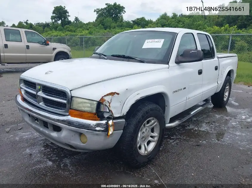 2002 Dodge Dakota Slt VIN: 1B7HL48N62S541661 Lot: 42495801