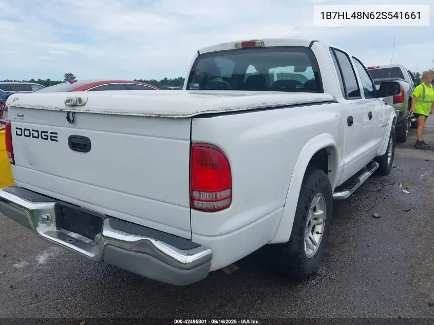 2002 Dodge Dakota Slt VIN: 1B7HL48N62S541661 Lot: 42495801