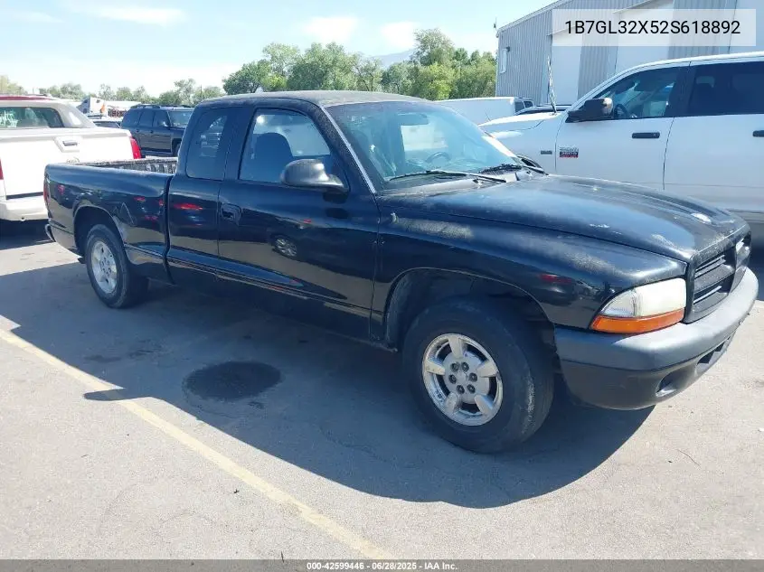 2002 Dodge Dakota Sport VIN: 1B7GL32X52S618892 Lot: 42599446