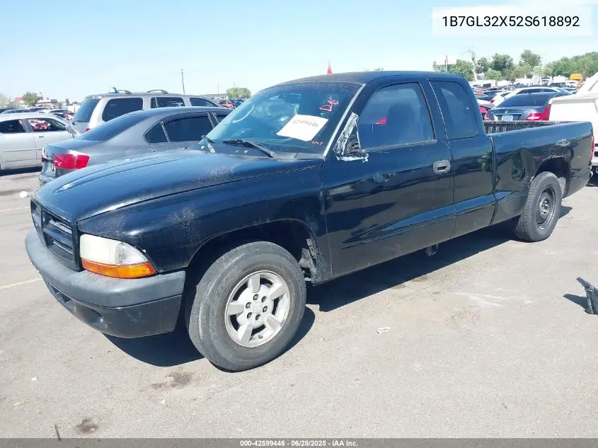 2002 Dodge Dakota Sport VIN: 1B7GL32X52S618892 Lot: 42599446