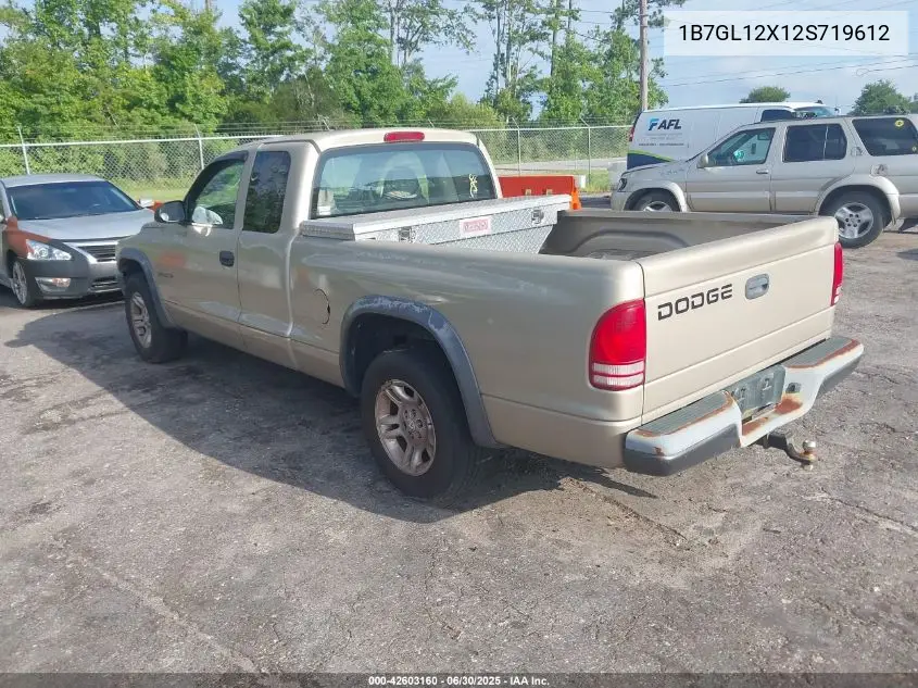 2002 Dodge Dakota Sxt VIN: 1B7GL12X12S719612 Lot: 42603160