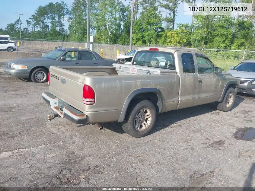 2002 Dodge Dakota Sxt VIN: 1B7GL12X12S719612 Lot: 42603160