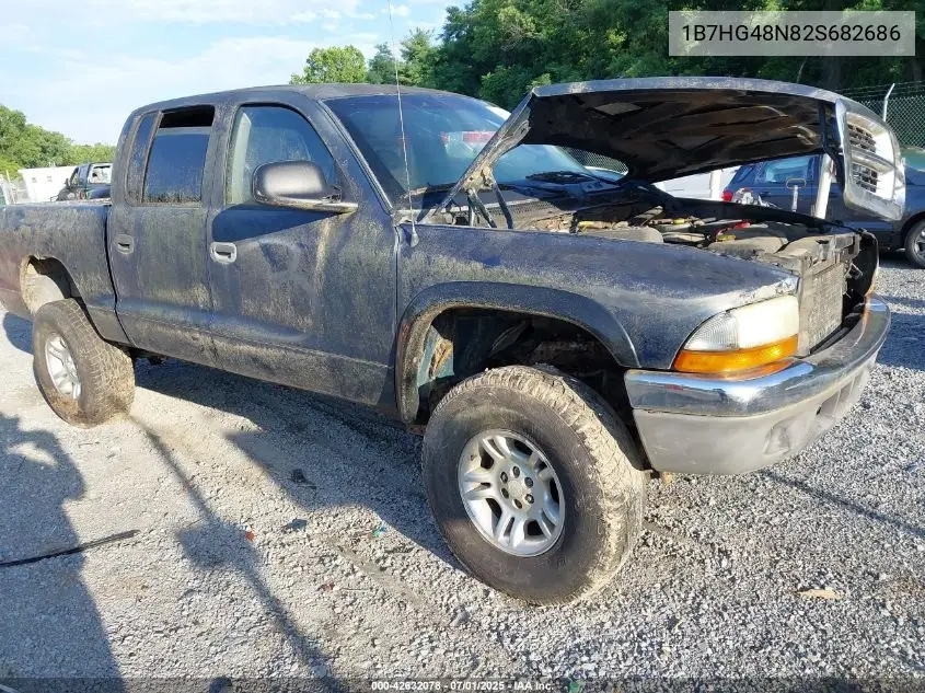 2002 Dodge Dakota Slt VIN: 1B7HG48N82S682686 Lot: 42632078