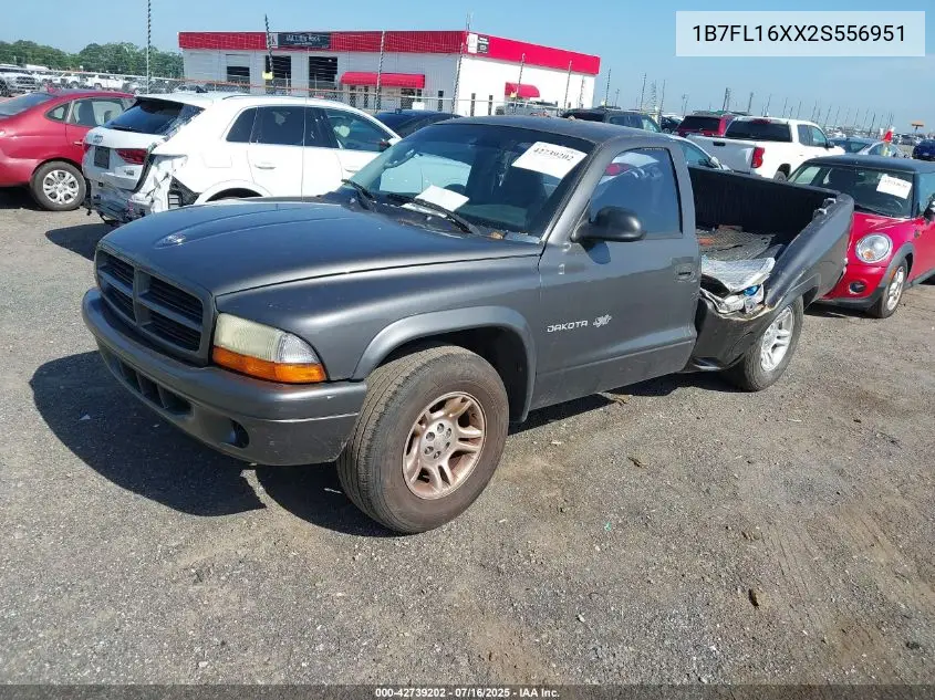 2002 Dodge Dakota VIN: 1B7FL16XX2S556951 Lot: 42739202