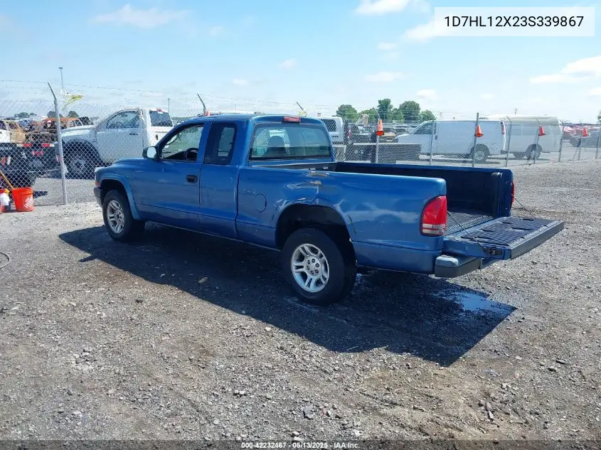 2003 Dodge Dakota VIN: 1D7HL12X23S339867 Lot: 42232467