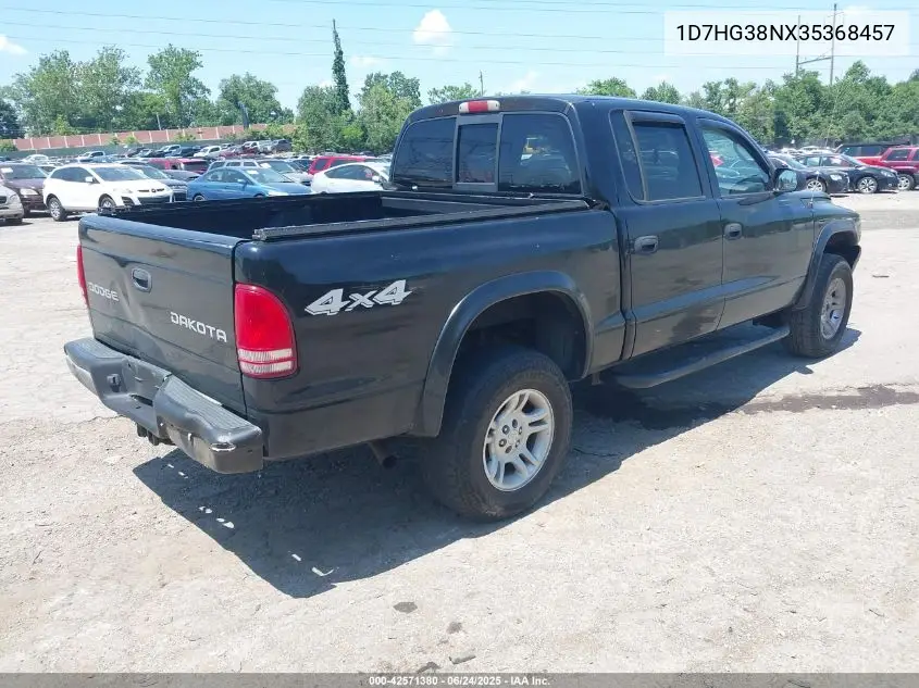 2003 Dodge Dakota Sport/Sxt VIN: 1D7HG38NX35368457 Lot: 42571380