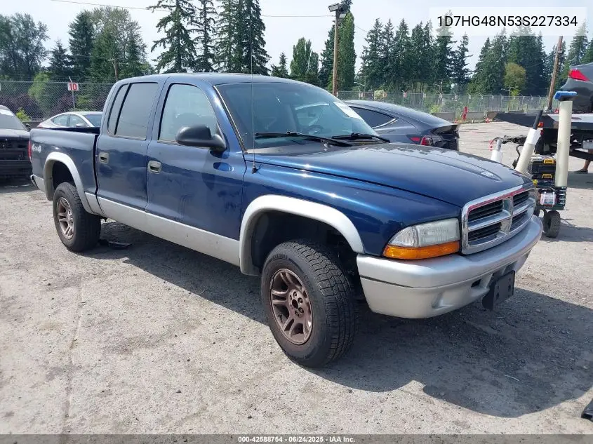2003 Dodge Dakota Slt VIN: 1D7HG48N53S227334 Lot: 42588754