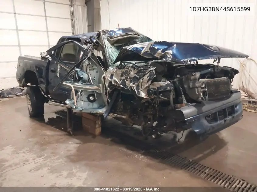2004 Dodge Dakota Sport/Sxt VIN: 1D7HG38N44S615599 Lot: 41821822