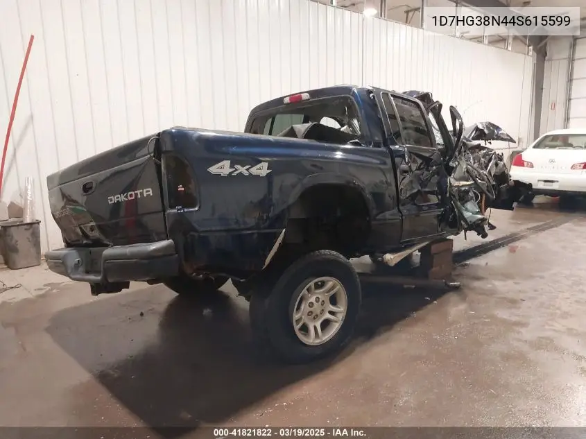 2004 Dodge Dakota Sport/Sxt VIN: 1D7HG38N44S615599 Lot: 41821822