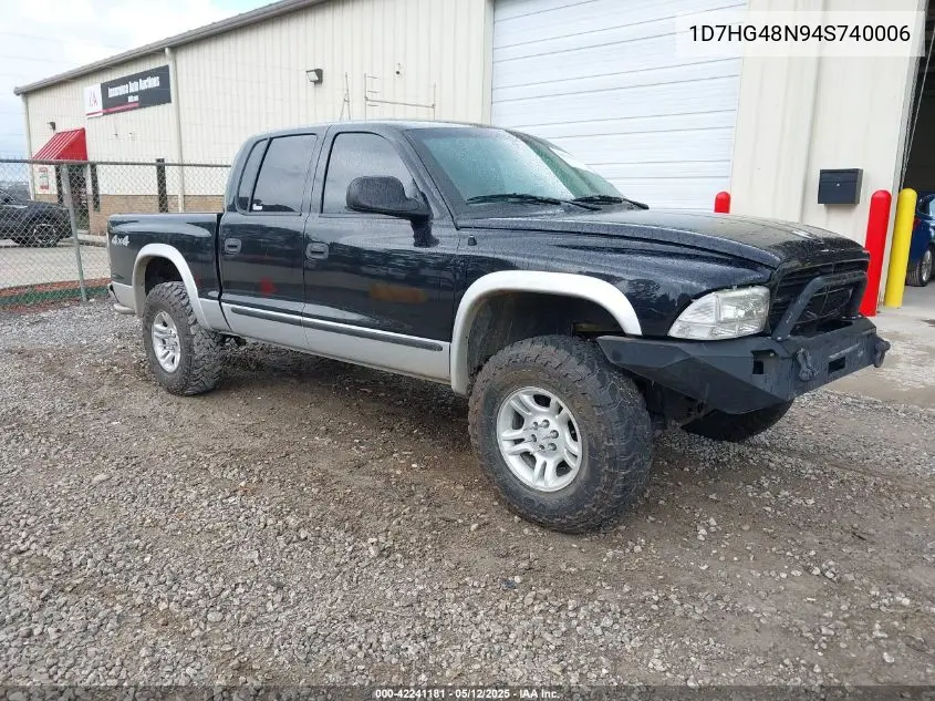 2004 Dodge Dakota Slt VIN: 1D7HG48N94S740006 Lot: 42241181