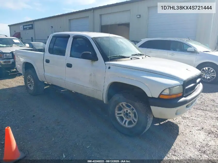 2004 Dodge Dakota Sport/Sxt VIN: 1D7HL38KX4S721444 Lot: 42248222