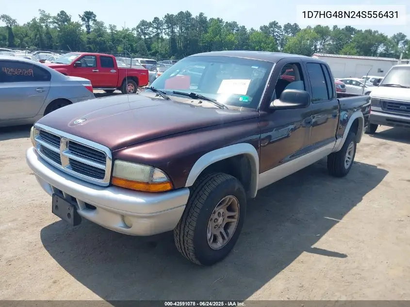 2004 Dodge Dakota Slt VIN: 1D7HG48N24S556431 Lot: 42591078