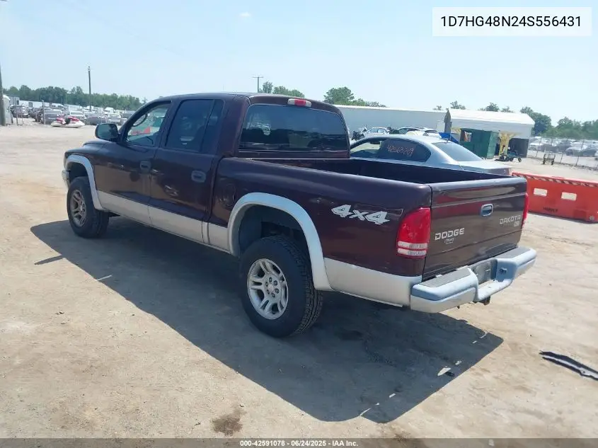 2004 Dodge Dakota Slt VIN: 1D7HG48N24S556431 Lot: 42591078