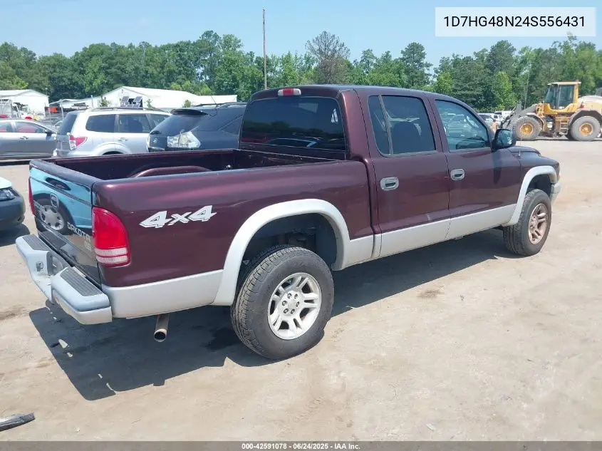 2004 Dodge Dakota Slt VIN: 1D7HG48N24S556431 Lot: 42591078