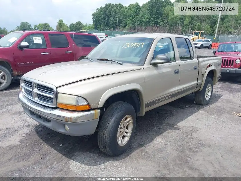 2004 Dodge Dakota Slt VIN: 1D7HG48N54S720724 Lot: 42740246