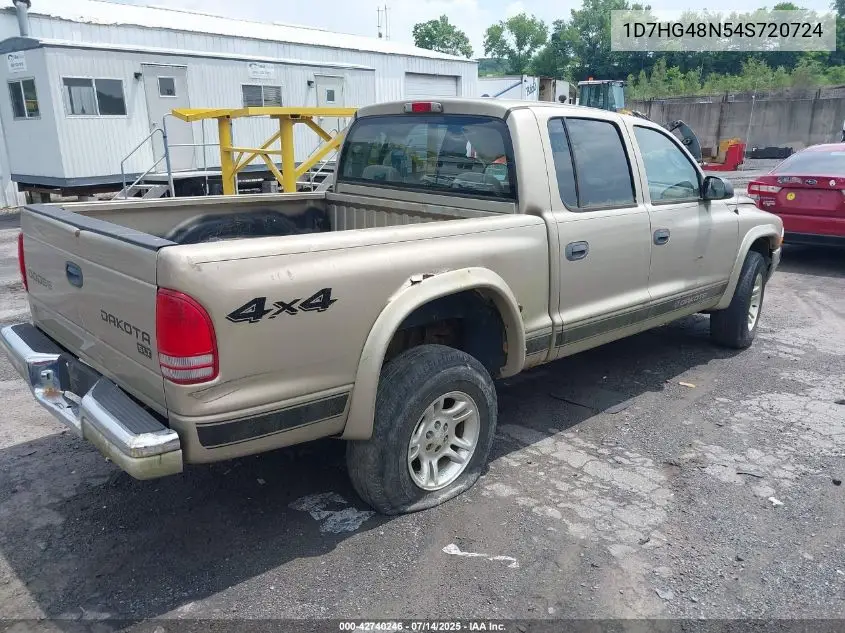 2004 Dodge Dakota Slt VIN: 1D7HG48N54S720724 Lot: 42740246
