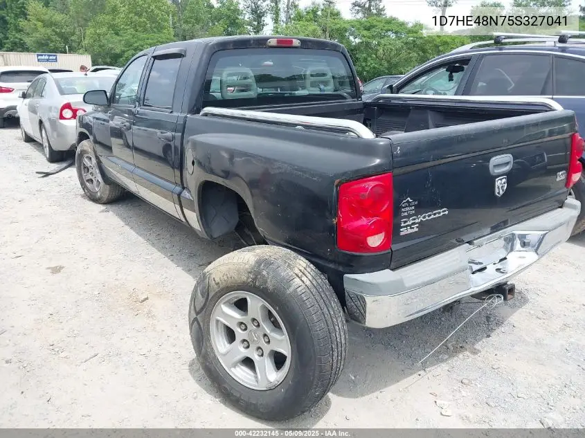 2005 Dodge Dakota Slt VIN: 1D7HE48N75S327041 Lot: 42232145