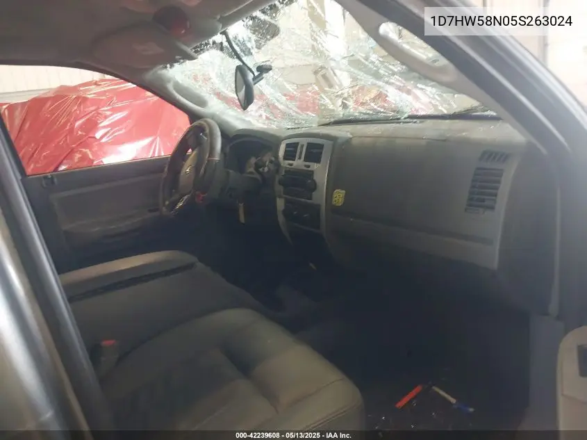 2005 Dodge Dakota Laramie VIN: 1D7HW58N05S263024 Lot: 42239608