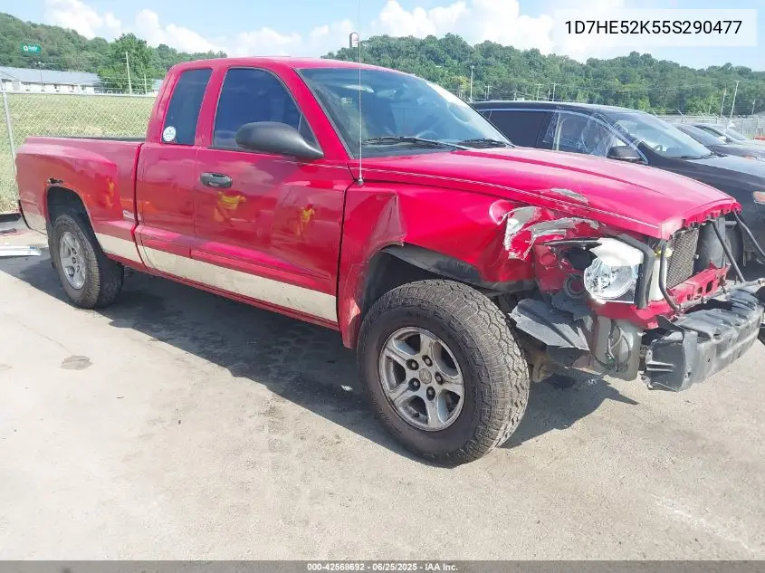 2005 Dodge Dakota Laramie VIN: 1D7HE52K55S290477 Lot: 42568692