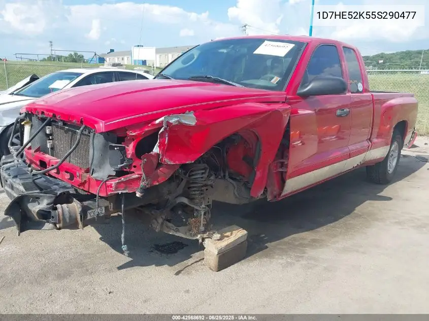 2005 Dodge Dakota Laramie VIN: 1D7HE52K55S290477 Lot: 42568692