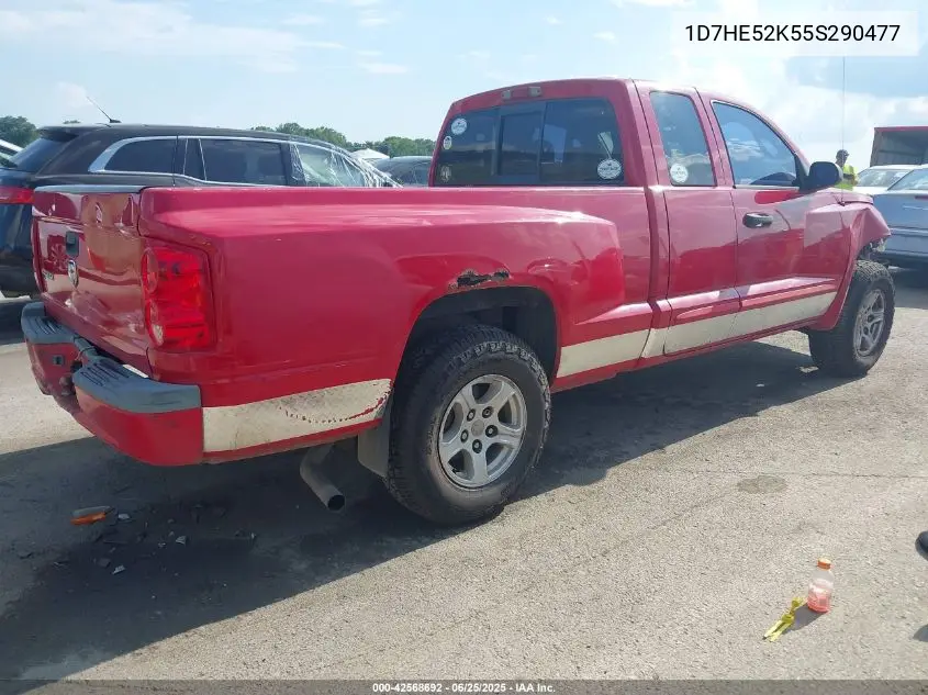 2005 Dodge Dakota Laramie VIN: 1D7HE52K55S290477 Lot: 42568692
